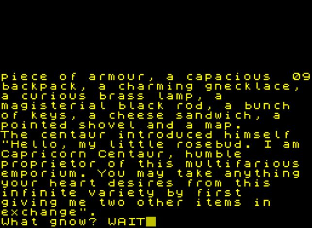 Gnome Ranger - ZX Spectrum game screenshot (1987) by Level 9 Computing